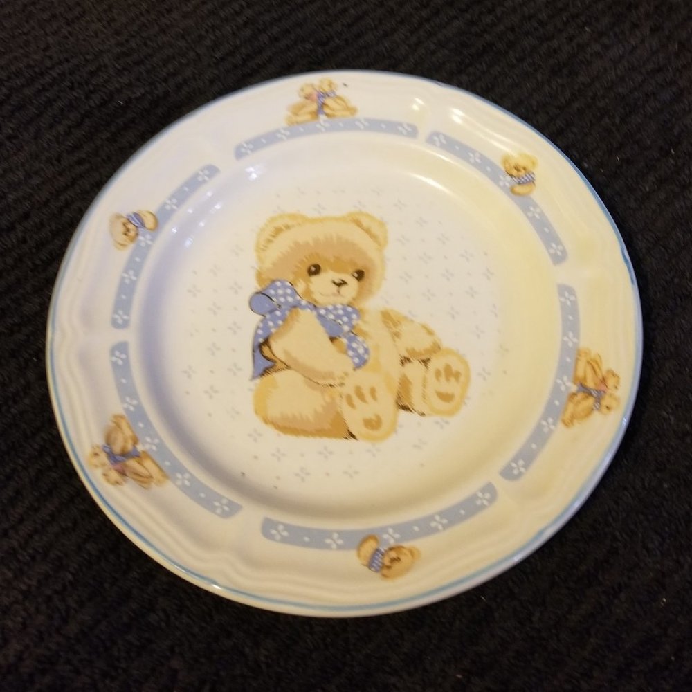Vintage Tienshan Stoneware Collectable Bear Plate